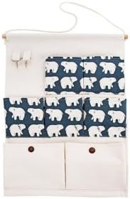 Ideal Dream Cute Lovely Cartoon Polar Bear Designs DIY Home Decoration Multi Layer Cloth Wall Mounted Bathroom Wall Mounted Wardrobe Storage Hanging Door Post Cotton Bag Holder