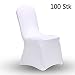 Produktbild AllRight 100 x Universell Stuhlhussen Stretch Stuhl Husse Stuhlbezug Stuhlüberzug Weiß