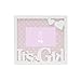Produktbild Bilderrahmen mit ausgeschnittenem Schriftzug „It‘s a Girl“, aus Holz, für 10 x 15 cm (4 x 6 Zoll) große Fotos, Rosa / Weiß