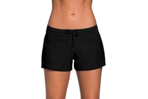 Tmaza Donna con Drawstring Regolabile Asciugatura Rapida Pantaloncini da Bagno Size S - 3XL
