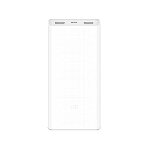 Xiaomi - Mi Powerbank 2C 20 000 mAh   Batterie externe blanche 2x sorties USB et charge rapide - quick charge 3 0