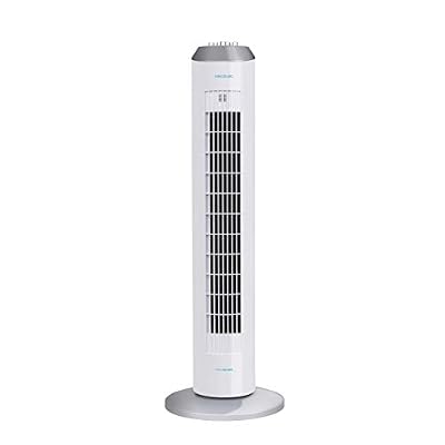 Cecotec Ventilateur colonne 33" (84 cm) ForceSilence 8090 Skyline. Moteur en cuivre. 60 W. 3 vitesses. Minuterie jusqu'à 120 minutes. Oscillation.