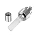 Produktbild Hirolan 2 Stück Fahrrad Auto Motorrad Rad Reifen Reifen Ventil Deckel Blitz LED Licht Gesprochen Lampe Fit für britischen Mund, USA Mund (Silber)