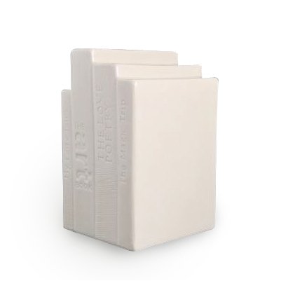 SELETTI Vorratsdose 25 cm große Porzellan „Biblio Tek“ Buch Vase, weiß - 2