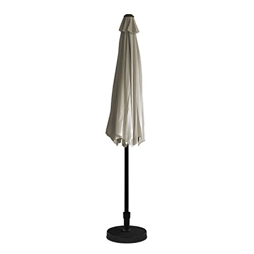 WOHAGA® Kurbelschirm Sonnenschirm Ø3m Gartenschirm Aluminium Kurbelschirm Sonnenschutz Marktschirm / Taupe - 2