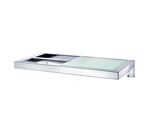 Blomus 68831 WC-Rollenhalter mit Ablage aus satiniertem Glas Menoto, edelstahl - 2