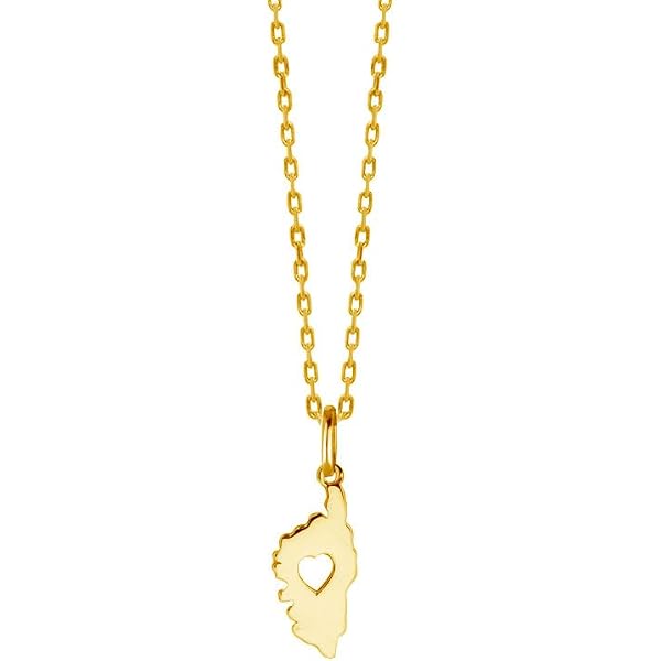 Pendentif Carte Portugal En Plaqué Or - 2,9x1,2 Cm - Écrin Offert - Idée Cadeau Personnalisable