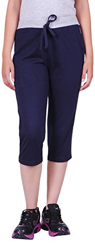 DFH Womens Cotton Capris Blue RS.148 (81.00% Off) - Amazon