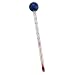 Produktbild Lantelme Tee Tasse Thermometer Glas Holzkugel blau Teetassenthermometer bis 110 °C Teewasser Glasthermometer 4760