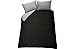 ColourMatch Jet Black and Smoke Grey Bedding Set - Double.
