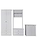 Produktbild trendteam smart living Garderobe 3-teilige Set Kombination Baxter, 273 x 196 x 41 cm Weiß Dekor mit viel Stauraum