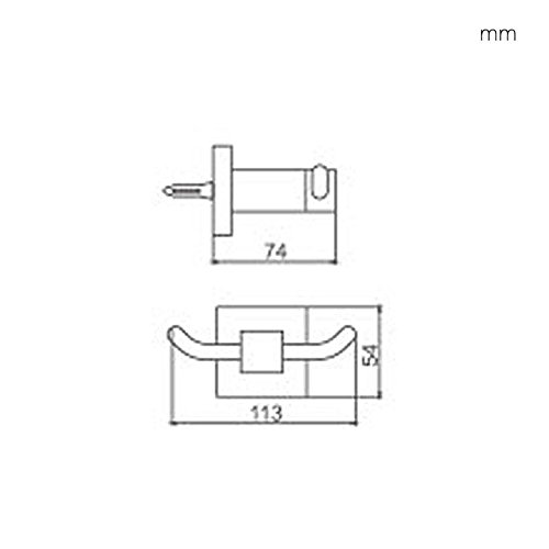 Aothpher Messing verchromt Handtuchhaken, Modern Chrom Handtuch Kleiderhaken Luxus Quadrat Badezimmer Zubehör - 6