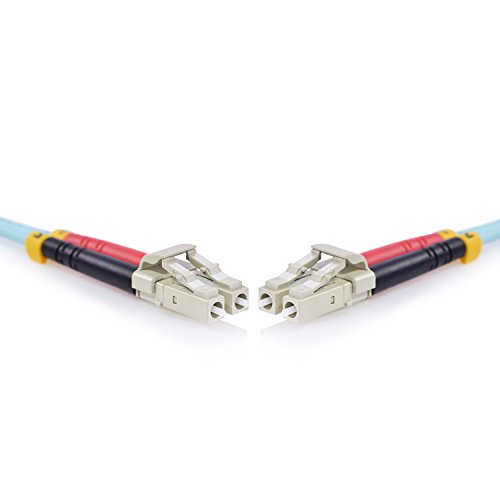 TPFNet Premium 5,00m LWL Kabel – LWL Patchkabel OM3 LC/LC – LWL Multimode Patchkabel OM3 LC/LC – LWL Netzwerkkabel OM3 LC/LC – LWL Duplex Patchkabel OM3 LC/LC – Lichtwellenleiterkabel OM3 LC/LC – Glasfaser-Netzwerkkabel – LWL Fiber Channel (LC Duplex Stecker an LC Duplex Stecker- 50/125µm – für 10 Gigabit/s) – türkis - 3