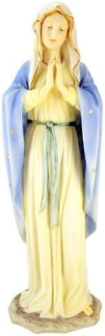 Blessed Virgin Mary Our Lady of Grace 11 3/4 Inch Light Color Stone Statue Religious Decoration by Unicorn Studio