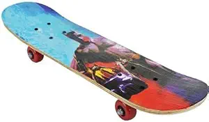 Yasamazing Kids Adults Boys Girls Outdoor Playing Spot Long Big Size Wooden Strong Playboy Skating Board Skateboard 24cm x 6cm Size (Made in India )(7 to 20+ Years), multicolor, M