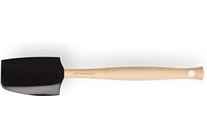 Le Creuset Espátula de cocina Craft, Mediano, Silicona, Negro Onyx, 42004291400000
