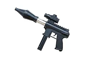 Popo Toys Rocket Gun | Free 45+ Bullets | 5 Years & Up | Free Laser Light Aiming | Long Range | Best Gift for Boys/ Girls/ Kids, Black