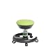 Produktbild AERIS KISWOP03 Drehstuhl swoppster Basis, Bezug, Microvelours apple-green Feder, 15-50 kg Fußring, schwarz