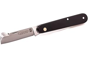 3Claveles 1761 - Navaja profesional para injertar, inox, 11 cmc color negro