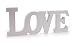 Produktbild Deko Holzaufsteller Schriftzug LOVE englisch 33 x 14 cm aus Holz Landhausstil weiß, Deko Aufsteller Dekoschild modern