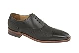  Gordon & Bros Herrenschuhe Lucquin 2830 Klassischer rahmengenähter Schnürhalbschuh mit Oxford Schnürung und Vorderkappe für Anzug, Business und Freizeit Schwarz (Black/Checked Black), EU 42
