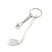 Produktbild TOOGOO(R) Handtasche Silber Ton Brassie Golf Ball Anhaenger Metall-Schluesselring