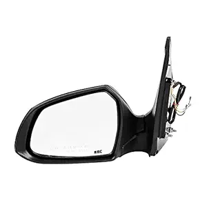 RMC Car side mirror suitable for Grand I10 & Xcent (2013 - 2020) (ABS & Glass) | motorized without indicator | Non Auto fold / Non Power fold (Black) (LEFT SIDE (PASSENGER SIDE))
