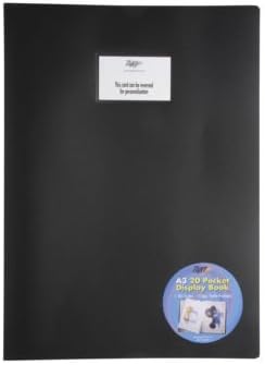 A3 Flexicover Black Display Book Presentation Foldes Portfolio - 20 Pkt