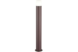 MAZZOLA LUCE Lampione da giardino marrone corten cilindro alluminio pressofuso moderno ip44 e27 led per esterni