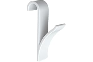 Wenko Colgador para toallero radiador Blanco 2 Unidades - Juego de 2 Unidades, plástico, 2.5 x 10.5 x 7 cm, Blanco