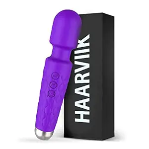 Haarviik Rechargeable Personal Body Wand Cordless Eva Massager Machine with 28 Vibration Modes and Water Resistant