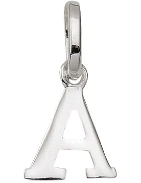 Silber 925 Sterling Silver Buchstabenanhänger - A - B. 9,2 mm - H. 7,3 mm