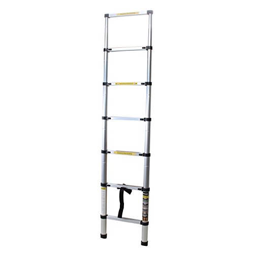 Craftworx Aluminum Teleskopleiter inkl. Tragetasche in Verschiedenen Größen Mehrzweckleiter Stehleiter Aluminiumleiter - 2