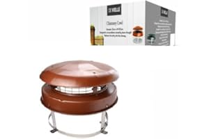 De Vielle DEF762076 Chimney Cowl, Terracotta, Diameter 32cm x Height 15.5cm