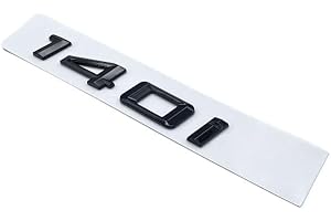 KARFRI 116i 118i 120i 125i 130i 135i Car Rear Boot Emblems Number Letter Badge Compatible With BMW 1 Series E81 E82 E87 E88 F20 F21 Glossy Black (Color : 140i, Size : Glossy black)