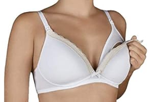 SELENE Reggiseno Allattamento Imbottito Senza Ferretto in Cotone Art. Jasmine Coppa C
