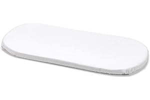 Cambrass - sabana bajera algodón - sabana ajustable con gomas - ropa de cama para bebé con tratamiento Sanitized - capazo/moisés 35x80x7 cm blanco