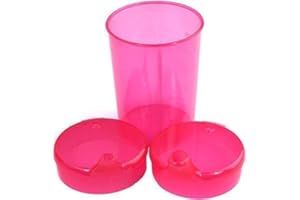 MEDI-INN+ Bicchiere a Becco 250 ML Set 1 Parte Inferiore + 2 Coperchio (Apertura 1 Pezzo 12 x 10mm U.1 Stück 4 x 4mm) in Vari Colori di Medi-Inn - rot, Trinköffnung: 4 x 4 mm