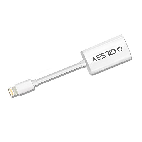 Gilsey Double 8 Pin zu 8 Pin Connector Splitter für iPhone 7 7 Plus Audio & Lade Adapter – telefonieren oder schauen Sie Filme während Sie Ihr iPhone 7 aufladen - 7