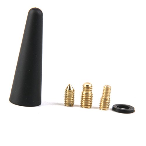 Universal Antena Techo Radio Fibra de Carbono Tornillo Am/Fm para Coche Automóvil Negro