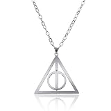 Lureme Alta calidad Acero inoxidable Triángulo Pendant Collar for Men Women Teen chicos 01000886-1