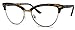Produktbild tolle 60er Jahre Nerdbrille für Damen im Vintage Look Halbrahmen Klarglas TC18 (Braun)