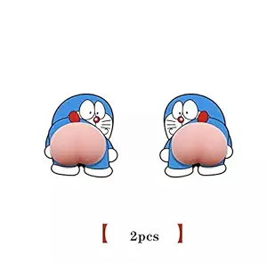 Kostech artoon Shape Car Door Anti-Collision Rubber Strip Cute Sticker Door Opening Anti-Scratch Wipe Protector (1 Pair) (Doraemon)