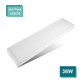 [2er Pack zum Sparpreis] OUBO LED Panel Deckenleuchte 120x30cm Kaltweiß