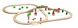 Eichhorn 100001204 – Bahn, Holzschienenbahn mit Brücke, 55-teilig – Streckenlänge: 4,60 Meter – Spielbahn aus Buchenholz - 5