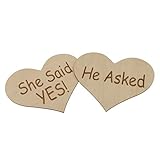 ELECTROPRIME He Asked She Said Yes Wedding Signs Anniversary Keepsake Photo Props