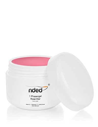 1 Phasen-Gel - 3-in-1 UV-Gel - All-in-One-Gel - Glanz-Gel, Rosé - Klar, mittelviskos, NDED 30 ml, UV geeignet, säurefrei