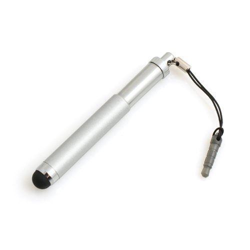 System-S Mini S kapazitiver Bildschirm Eingabe Stift Ausziehbar für Samsung Galaxy S3 mini I8190 S III i9300, Silber - 2