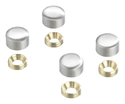 WENKO 19664100 Schraubenabdeckung chrom - 4er, Zinkdruckguss, Glänzend