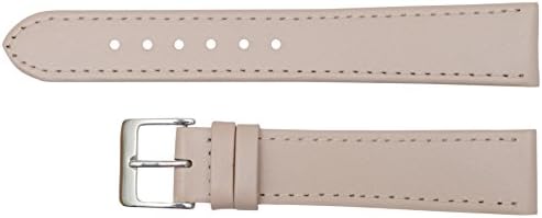 NEW Genuine Leather Flat Stitched Watch Band/Strap in All Colours & Sizes (Nude Pink, 16mm)